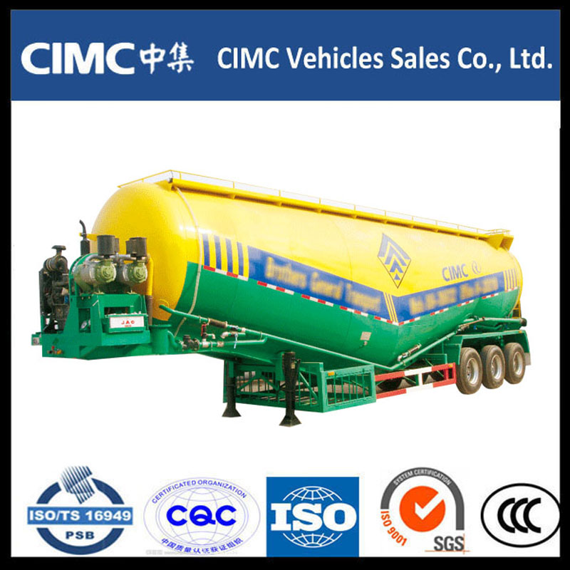 CIMC 3 Axle Bulk Cement Powder Tank Semi Trailer