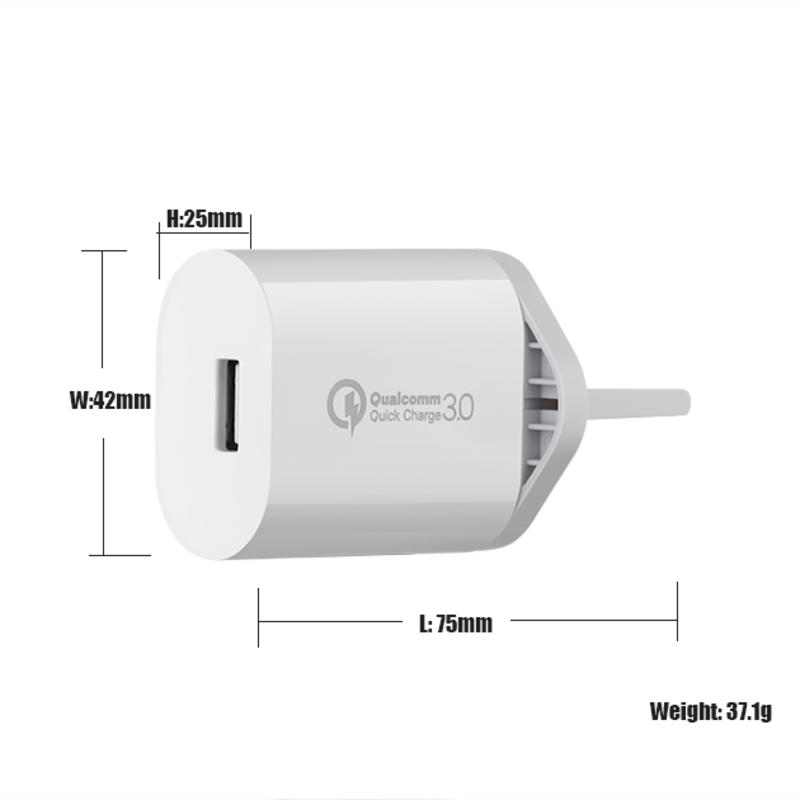 18W QC 3.0 USB ผนังอะแดปเตอร์ชาร์จอย่างรวดเร็วชาร์จโทรศัพท์มือถือหลายพอร์ต usb ชาร์จ