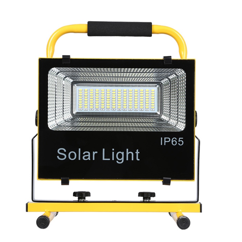 ชนิดใหม่ของอลูมิเนียมกันน้ำ IP65 พกพา SMD 50W 100W LED พลังงานแสงอาทิตย์น้ำท่วมโคมไฟ