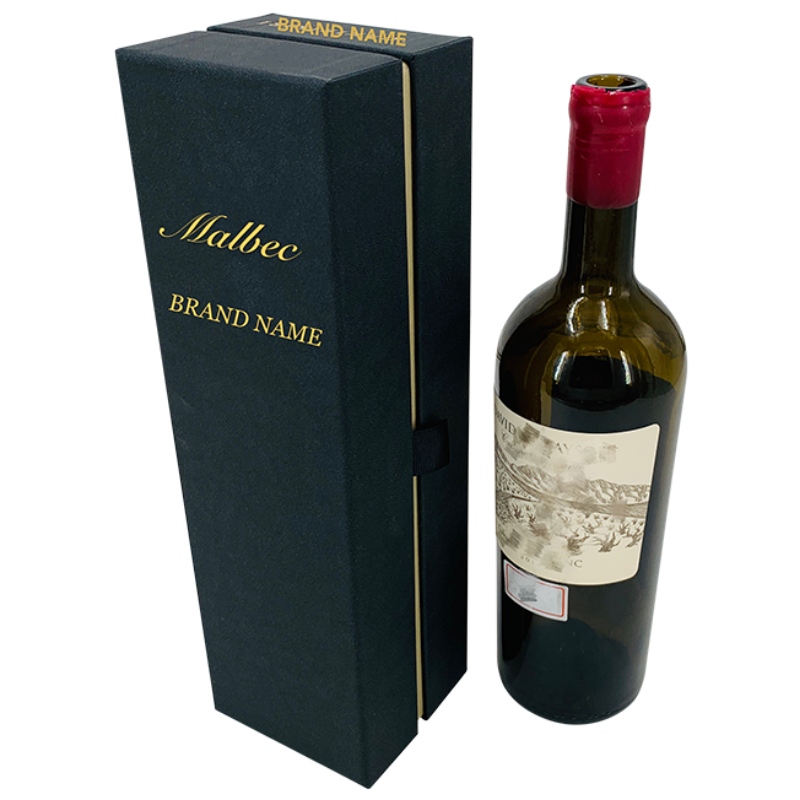 กล่องบรรจุไวน์แบบกำหนดเองหรูหราพร้อม EVA สีดำด้านใน