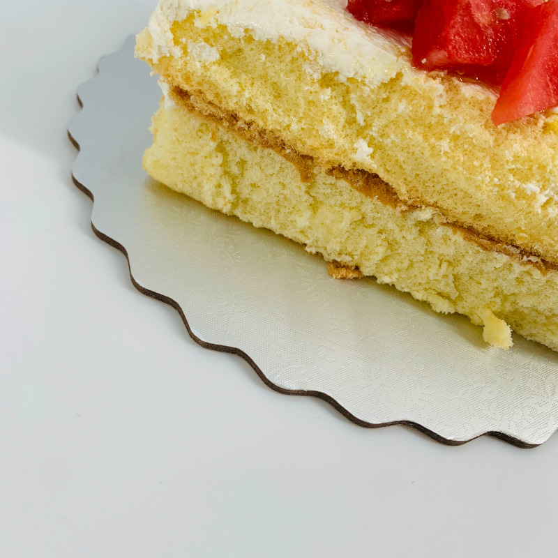 แผ่นรองเค้กสแกลลอปสีเงิน 6 นิ้ว, แผ่นรองเค้กที่ต้านทานนำ้มัน 15 ซม., ฐานเค้กขนาดเล็ก