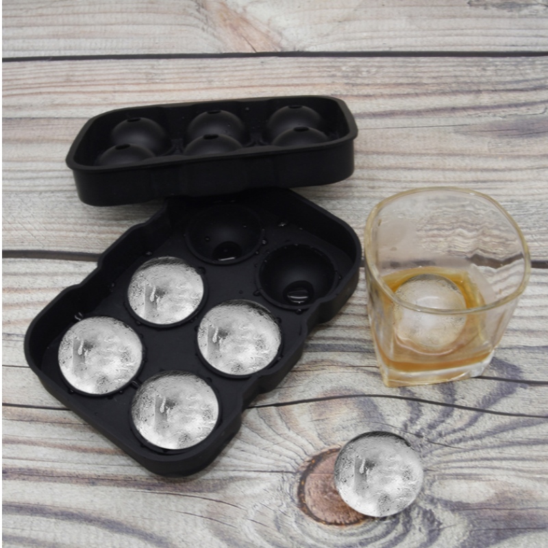 รุ่นน้ำแข็งพิเศษสำหรับวิสกี้ 10 สี 6 หลุมแม่พิมพ์ฮ็อกกี้น้ำแข็งรอบเครื่องทำน้ำแข็งกันน้ำ