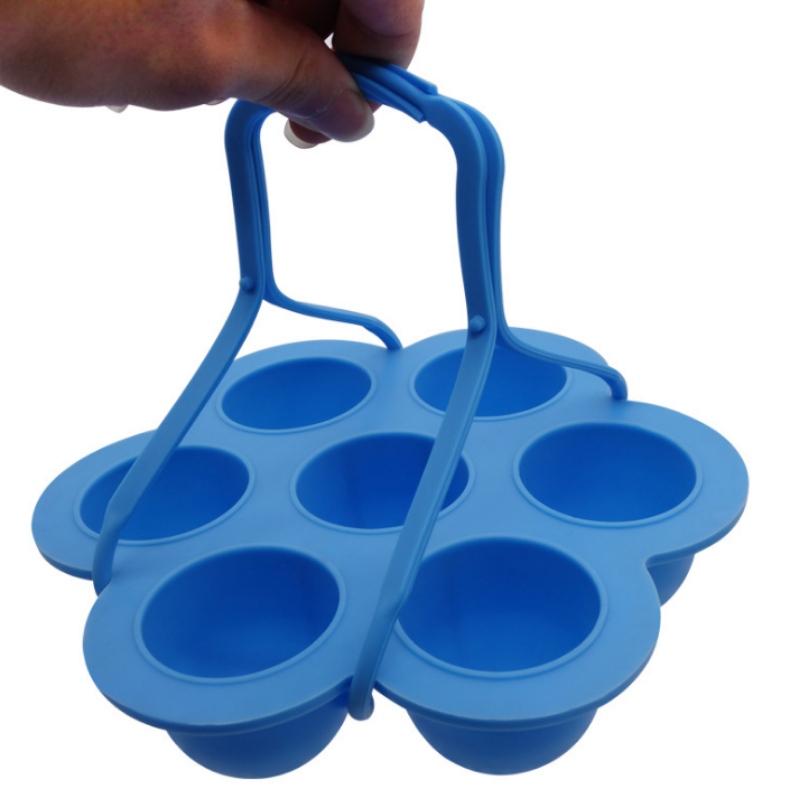 ที่จับกล่องอาหารเสริมซิลิก้าเจล 7 หลุมแม่พิมพ์เค้กซิลิโคนตะแกรงน้ำแข็ง