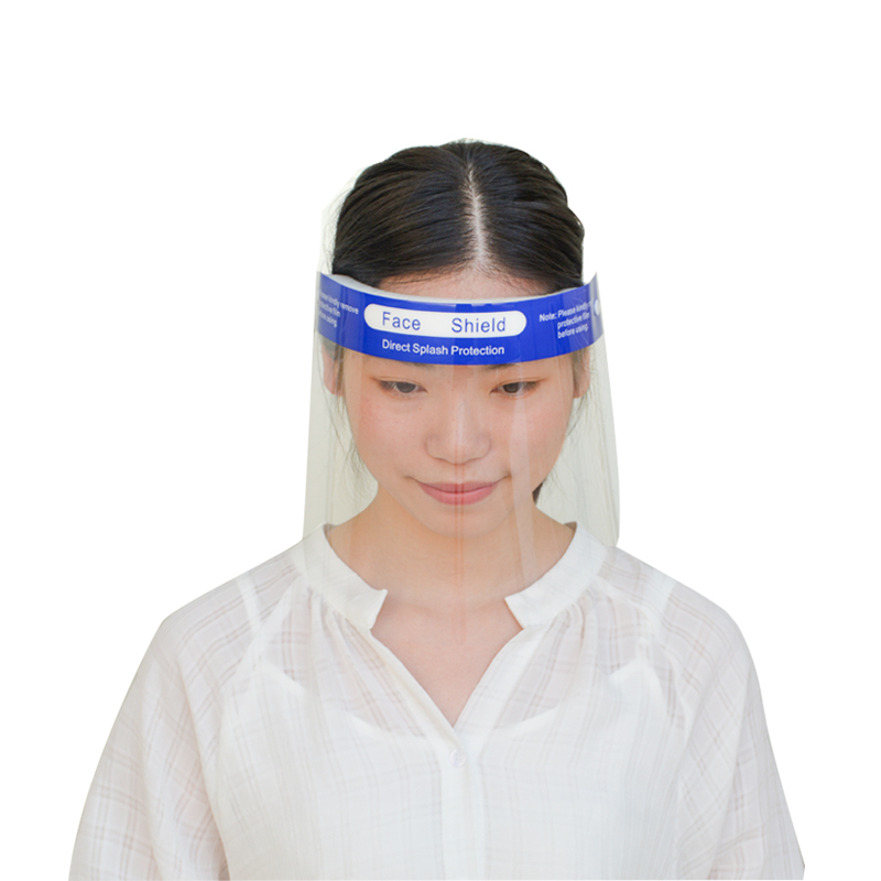 โลโก้ที่กำหนดเองสามารถนำกลับมาใช้ใหม่ได้เต็มรูปแบบ Visor พลาสติกใสหน้าโล่ด้วยฟองน้ำ