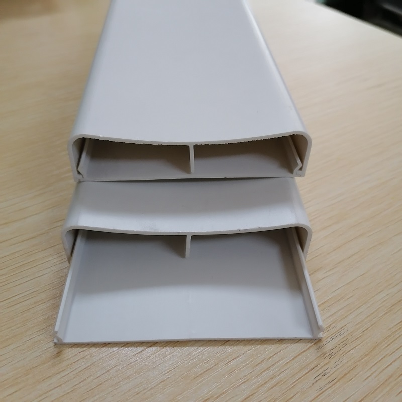 สาย PVC hider ช่องการจัดการสายเคเบิลแบบ Dual Channel ช่อง PVC Cable Concealer Raceway