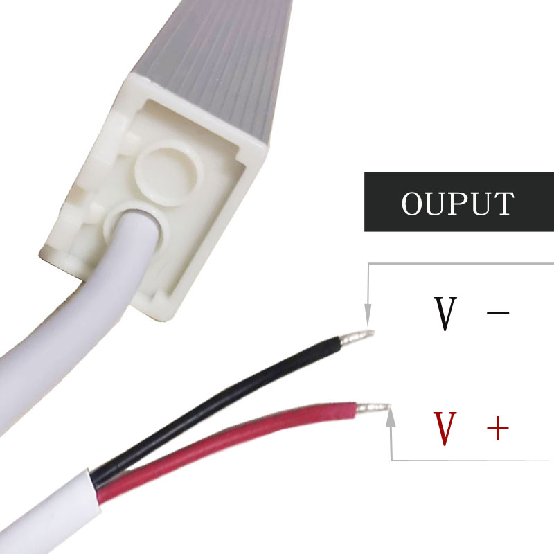 กันน้ำและควบคุมแรงดันไฟฟ้าพลาสติก LED แหล่งจ่ายไฟ