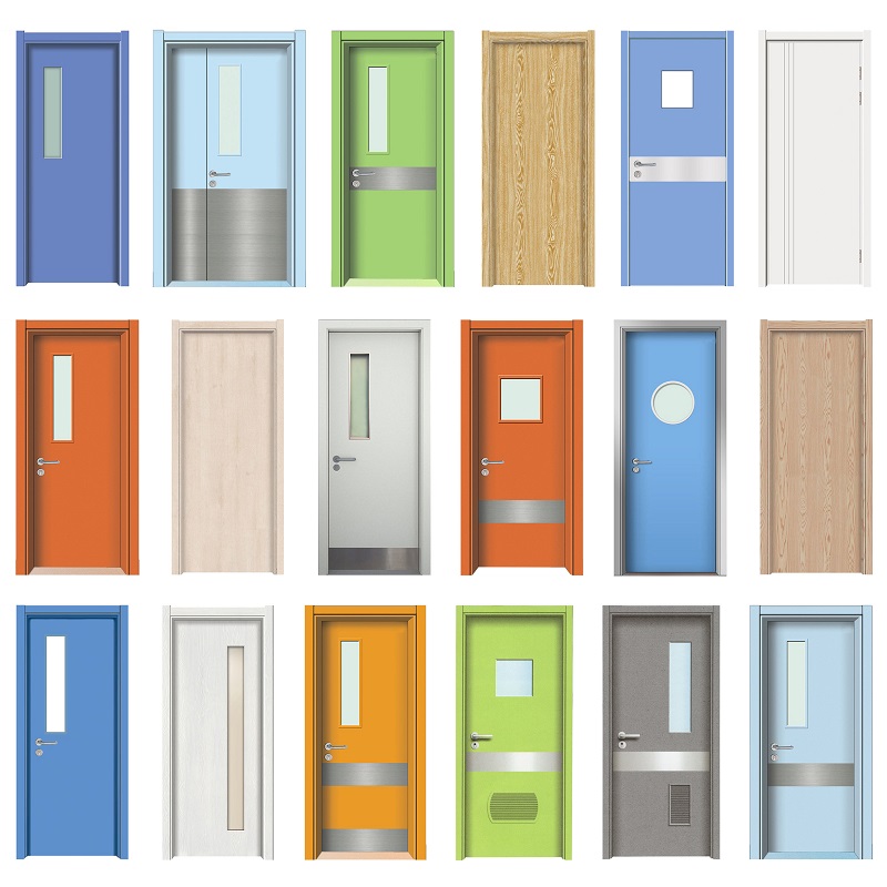 New Settings Hospital Manufacture Wood Panel Design Standard Door Chinese Factory Hospital Interior Wood Door Panel Inserts European Design High Quality Mdf Price Aluminium Bathroom Doors Contemporary Hospital Door