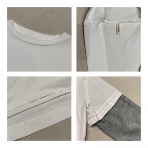 ผ้าฝ้ายและผ้าลินินผ้าฝ้ายสีทึบเสื้อกีฬา