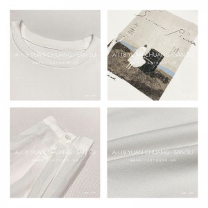 ผ้าฝ้ายและผ้าลินินขนาดใหญ่ที่กำหนดเอง 12709 เสื้อยืดกีฬา