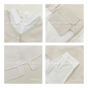 ง่ายออกแบบแฟชั่นสบายๆสีทึบลายพิมพ์สั่งตัดพิเศษ 19550 เสื้อหลวม