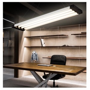 ห้างสรรพสินค้าสำนักงานโคมระย้าโคมระย้าโคมระย้าโคมระย้าโคมไฟเพดานรูปแถบเรียบง่ายพลังงานสูง