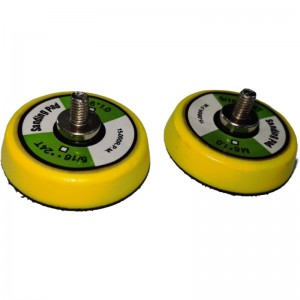 ยูรีเทนแผ่นขัดผิวด้วยแผ่นรองหลังที่สมดุลอย่างสมบูรณ์แบบกับแผ่นหลังตะขอสำหรับเครื่องขัดผิวทรายติดตาม