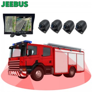 AHD 1080P การตรวจสอบ 3D 360 Bird View ระบบกล้องทุกรอบสำหรับ Van Bus Truck Heavy Duty