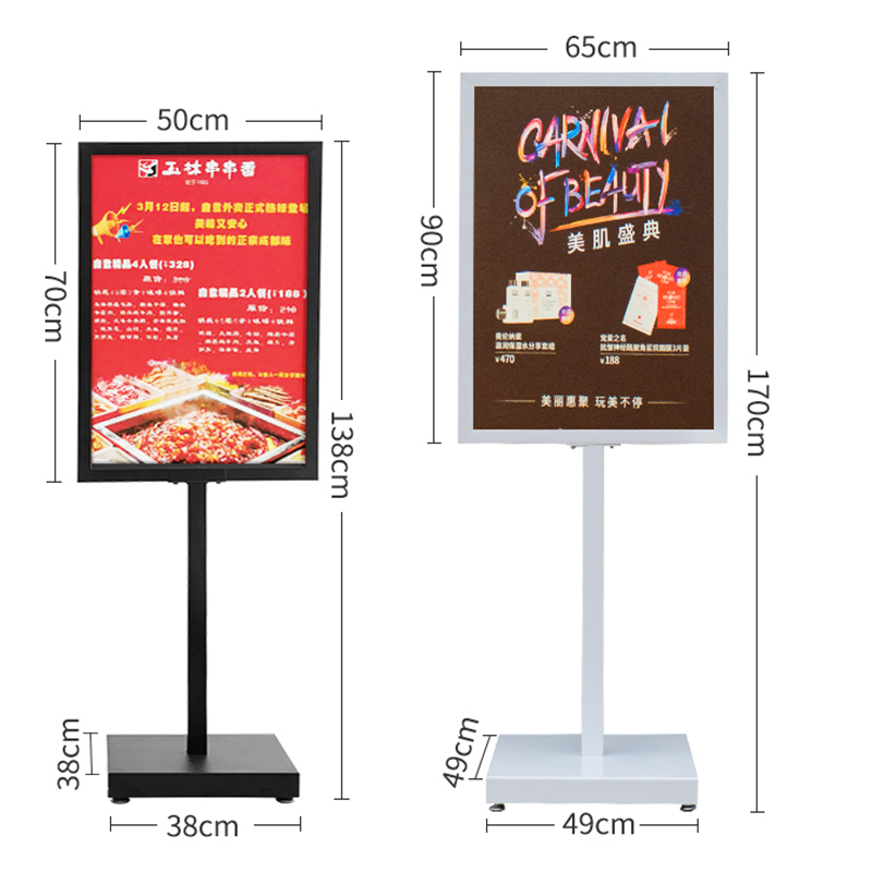 TMJ POP043 ซัพพลายเออร์จีนคุณภาพสูงบอร์ดโปสเตอร์พลาสติกสองด้านกลางแจ้ง A-Frame Sidewalk Sign Stand