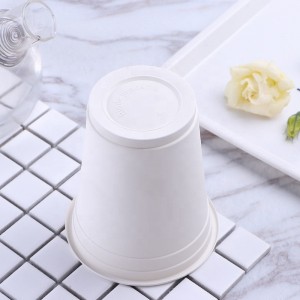 ถ้วยกาแฟที่ย่อยสลายได้เองพิมพ์เป็นมิตรกับสิ่งแวดล้อมถ้วยแป้งข้าวโพดแบบใช้แล้วทิ้งผลิตภัณฑ์ย่อยสลายได้