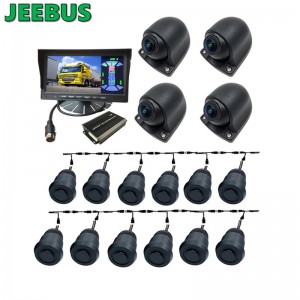 360 Bird View System 3D All Round View Parking Panorama Car Camera Security with Ultrason Parking Sensors