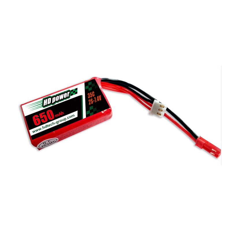 HD POWER 650mAh 35C 2S 7.4V lipo แบตเตอรี่