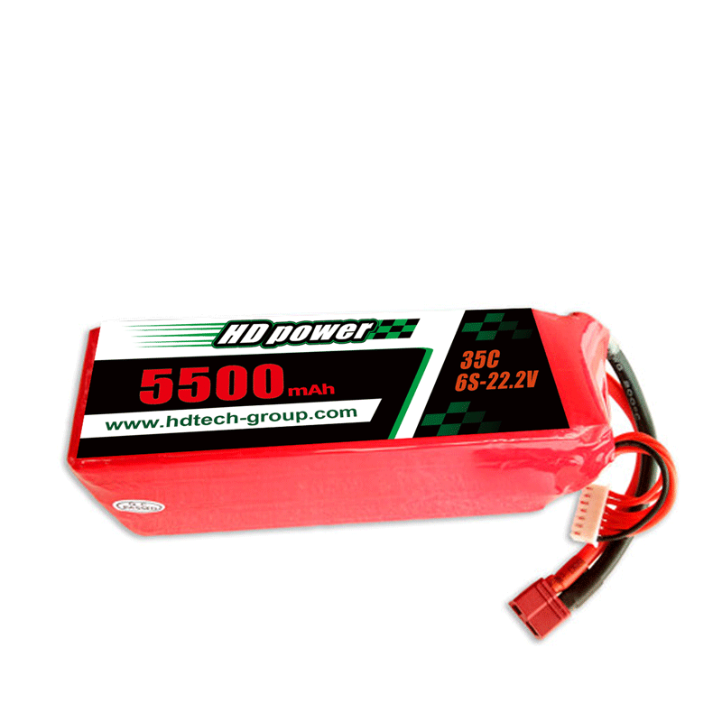 HD POWER 5500mAh 35C 6S 22.2V แบตเตอรี่ lipo