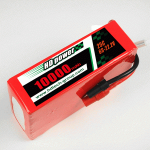 HD POWER 10000mAh 25C 6S 22.2V แบตเตอรี่ lipo