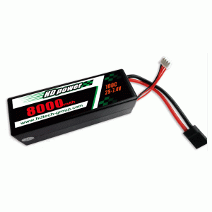HD POWER 8000mAh 100C 2S 7.6V เคสแข็งแบตเตอรี่ HV LiPO