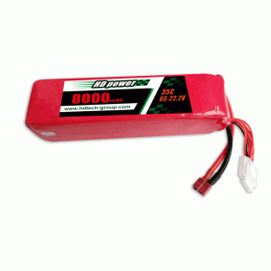 HD POWER 8000mAh 6S 35C 22.2V สำหรับ UAV
