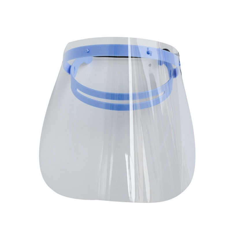 0.25mm Anti Splash Reusable Dental Visor Clear Adjustable Face Shield สำหรับขาย