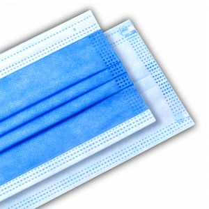 โลโก้ที่กำหนดเองกึ่งกริยาเกรด 3Ply ทิ้งไม่ทอใช้เดี่ยวหน้ากากใบหน้า