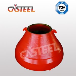 พรีเมี่ยมคุณภาพของชามไลเนอร์และเสื้อคลุมสำหรับ Nordberg GP, HP, MP