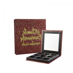 ขายส่งความงาม creations glittering สีชมพูที่กำหนดเองแต่งหน้า palette ฉลากส่วนตัว Makup อายแชโดว์ palette