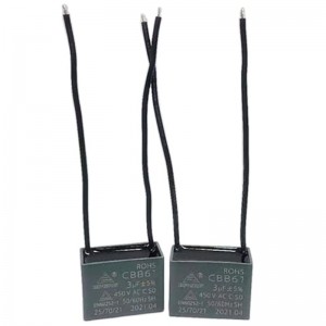 ใหม่ ROSH 3UF 450V 250V ประสิทธิภาพสูงตัวเก็บประจุ CBB61 สำหรับพัดลม AC