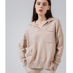 เทรนด์ที่ทันสมัยง่าย Joker Joker พื้นฐานปกถักแจ็คเก็ตเดี่ยว 68057#