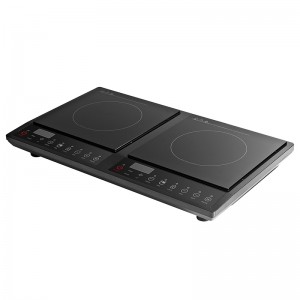 ผู้ผลิตจีนที่มีคุณภาพสูงแบบพกพาไฟฟ้า cooktops double เหนี่ยวนำหม้อหุง 2 เตา ISO9001 BSCI