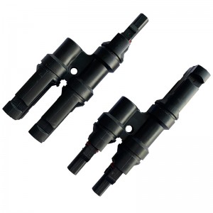 ขั้วต่อพลังงานแสงอาทิตย์ 2 to1 หลาย t ตัวเชื่อมต่อไฟฟ้าโซลาร์เซลล์สำหรับการเชื่อมต่อแผงเซลล์แสงอาทิตย์ตัวเชื่อมต่อชายและหญิ...