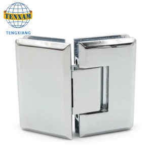 135 องศาโลหะผสมสังกะสีบานพับห้องน้ำคลิปประตูห้องอาบน้ำแก้ไขคลิปประตูห้องอาบน้ำประตูกระจกอุปกรณ์ฮาร์ดแวร์