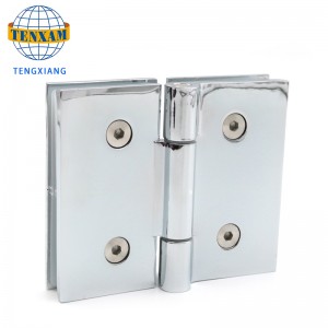ผู้ผลิตจีนที่มีคุณภาพสูงแก้วเป็นแก้ว 180 องศาบานพับประตูโลหะผสมสังกะสี