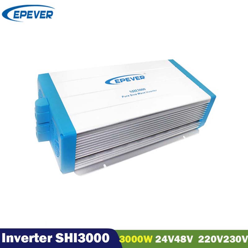 EPEVER SHI 3000 วัตต์ชาร์จพลังงานแสงอาทิตย์อินเวอร์เตอร์ 24V48VDC 220V230VAC ปิดตารางเพียวไซน์เวฟอินเวอร์เตอร์ 50 เฮิร์ต 60 เฮิร์ตสวิทช์ SPWM Tech Inversor
