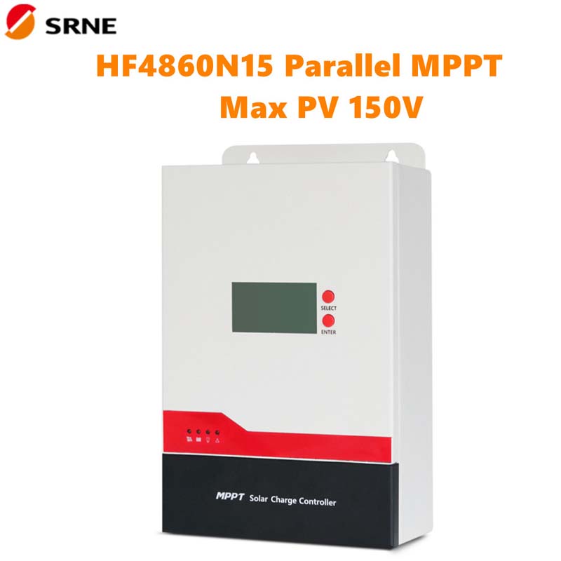 Srne MPPT 60A 12 โวลต์ 24 โวลต์ 36 โวลต์ 48 โวลต์อัตโนมัติพลังงานแสงอาทิตย์ Off-Grid Regulator ควบคุมสูงสุด 150 โวลต์แผงอินพุตขนานควบคุม HF4860N15