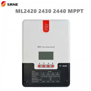 Srne MPPT ควบคุมการประจุพลังงานแสงอาทิตย์ 20A 30A 40A 12V24V จอแอลซีดี Max100v Soalr แผงควบคุมสำหรับ Off-Grid ตะกั่วกรดเจล Li-ion แบตเตอรี่