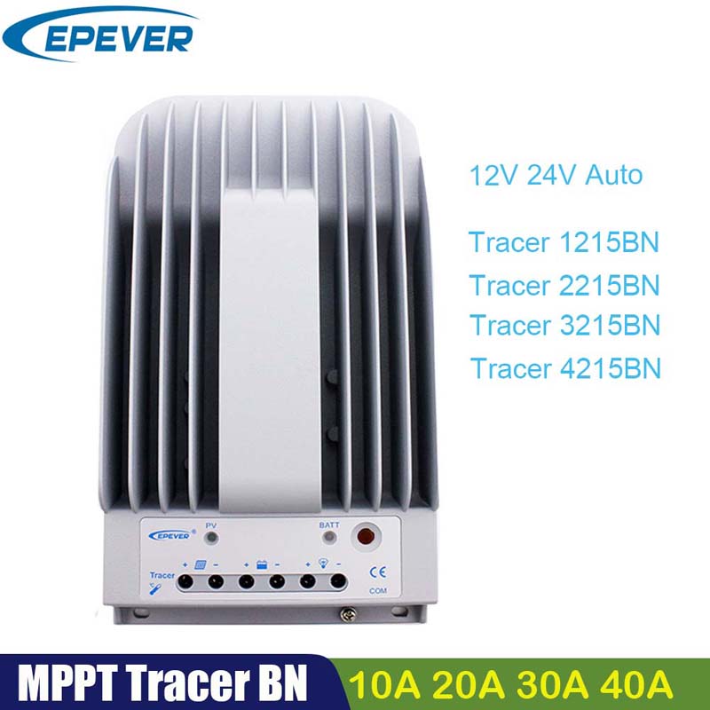 EPEVER MPPT 40A 30A 20A ควบคุมการประจุพลังงานแสงอาทิตย์ 12V24V TRACER4215BN 3215BN 2215BN แผงแบตเตอรี่ Regulator Max PV 150 โวลต์อินพุต