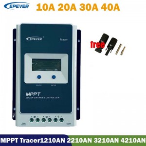 EPEVER MPPT TRACER 12V 24V 40A 30A 20A 10A ควบคุมการประจุพลังงานแสงอาทิตย์แผงควบคุมจอแสดงผล LCD สำหรับแบตเตอรี่ลิเธียมกรดตะกั่ว
