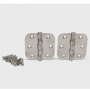 HN005 3.5 นิ้วสแตนเลสประตูภายในบานพับมีมุมรัศมี 5/8 นิ้ว