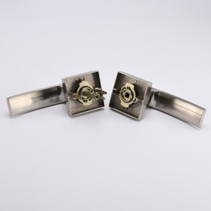 S7811 มือจับประตูนิกเกิลซาตินพร้อมล็อคและกุญแจล็อคประตูทางเข้าคีย์/door คันโยกประตูด้านหน้า leverset lockset