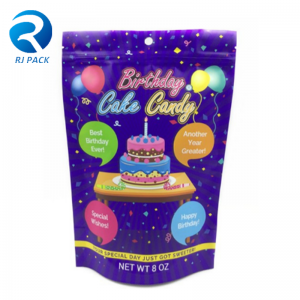 การออกแบบที่กำหนดเองที่มีคุณภาพสูงยืนขึ้นกระเป๋าสำหรับขนม