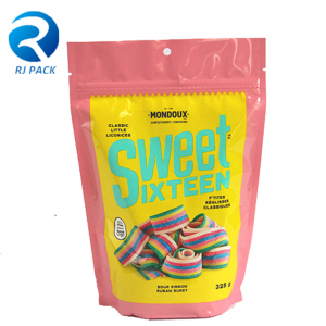 การออกแบบที่กำหนดเองที่มีคุณภาพสูงยืนขึ้นกระเป๋าสำหรับขนม