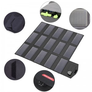 แผงเซลล์แสงอาทิตย์พับ 18 โวลต์ 100 วัตต์แบบพกพากลางแจ้งชาร์จพลังงานแสงอาทิตย์สำหรับตั้งแคมป์