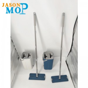 2021New สแตนเลสที่ถอดออกได้เสาที่ถอดออกได้ Mop สำหรับบีบซับทำความสะอาดแบนกับฝาครอบระบบถัง