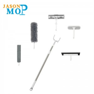 2021 ผลิตภัณฑ์ทำความสะอาดมัลติฟังก์ชั่รวมกันหน้าต่างขูดพื้นกวาดไม้แขวนเสื้อก้านฝุ่นแปรง