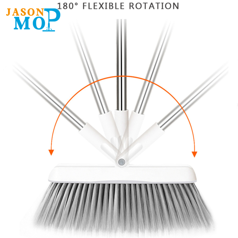 เครื่องมือทำความสะอาดบ้านที่เป็นมิตรกับสิ่งแวดล้อมด้ามยาวไม้กวาดและชุดตักขยะ