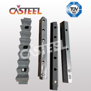 Orca PE1000x 1200 แผ่นขากรรไกร 3 ​​ชิ้นประเภทชิ้นส่วนบด OEM, แผ่นด้านข้างและเวดจ์