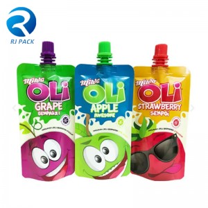 พวยยืนขึ้นกระเป๋าสำหรับบรรจุภัณฑ์ลามิเนตน้ำผลไม้